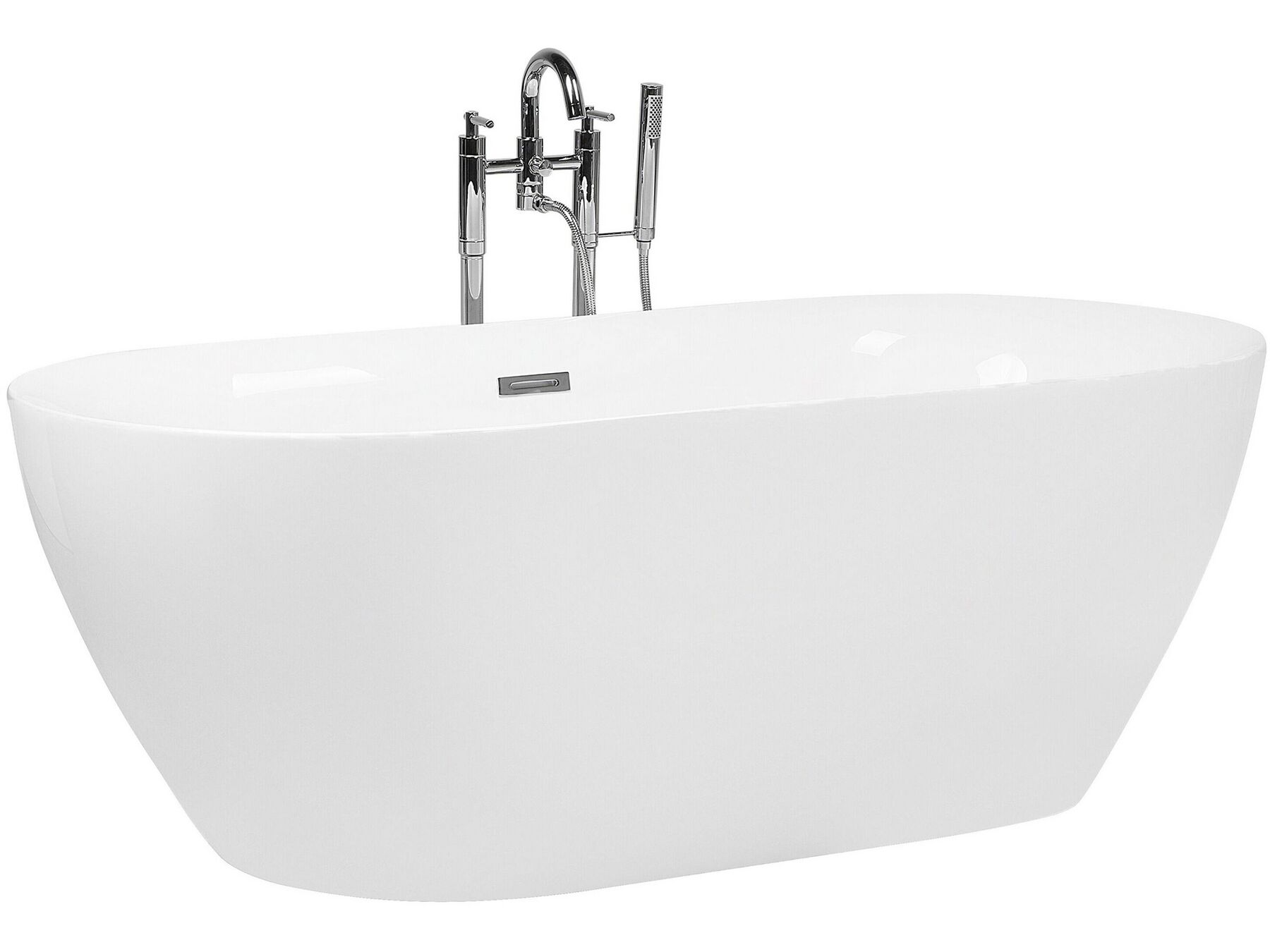 Freestanding Bath 1700 x 800 mm White CARRERA Beliani.co.uk