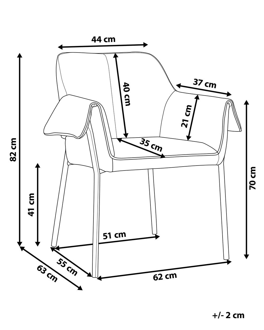 Fabric Accent Chair Cream ARLA Beliani.pt