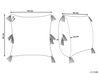 Tkaný bavlněný polštář s geometrickým vzorem a střapci 45 x 45 cm světle béžový AVIUM_838637