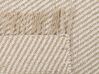Teppich beige 80 x 150 cm Streifenmuster Kurzflor zweiseitig ALADAG_807284