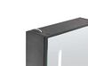 Bathroom Wall Mounted Mirror Cabinet with LED 40 x 60 cm Black CAMERON_905797