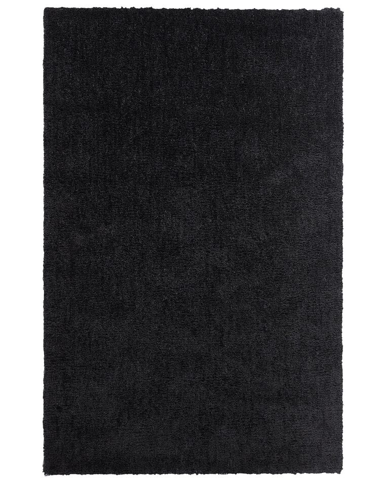 Vloerkleed polyester zwart 200 x 300 cm DEMRE_683588
