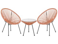 Parvekekalustesetti rottinkinen oranssi ACAPULCO II Parvekekalustesetti rottinkinen oranssi ACAPULCO II