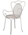 Zestaw 2 krzeseł ogrodowych metalowy szary CILENTO_763388