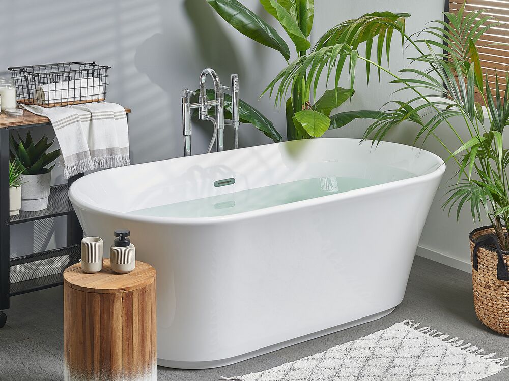 Freestanding Bath 1700 x 800 mm White OVALLE Beliani.pl