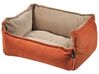 Velvet Reversible Pet Bed 50 x 35 cm Orange and Beige IZMIR_826602