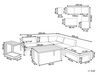 Lounge Set Kunstholz weiss 5-Sitzer Auflagen beige mit zusätzlichen Bezügen mintgrün MESSINA_863179