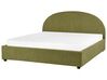 Łóżko z pojemnikiem boucle 180 x 200 cm zielone oliwkowe VAUCLUSE_913155