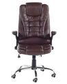 Faux Leather Executive Chair Brown ROYAL_677100