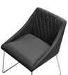 Conjunto de 2 sillas de comedor de piel sintética negro/plateado ARCATA_808567