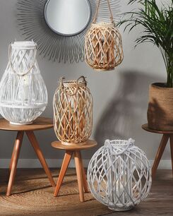 Lyhty paju vaalea puu 30 cm MAURITIUS