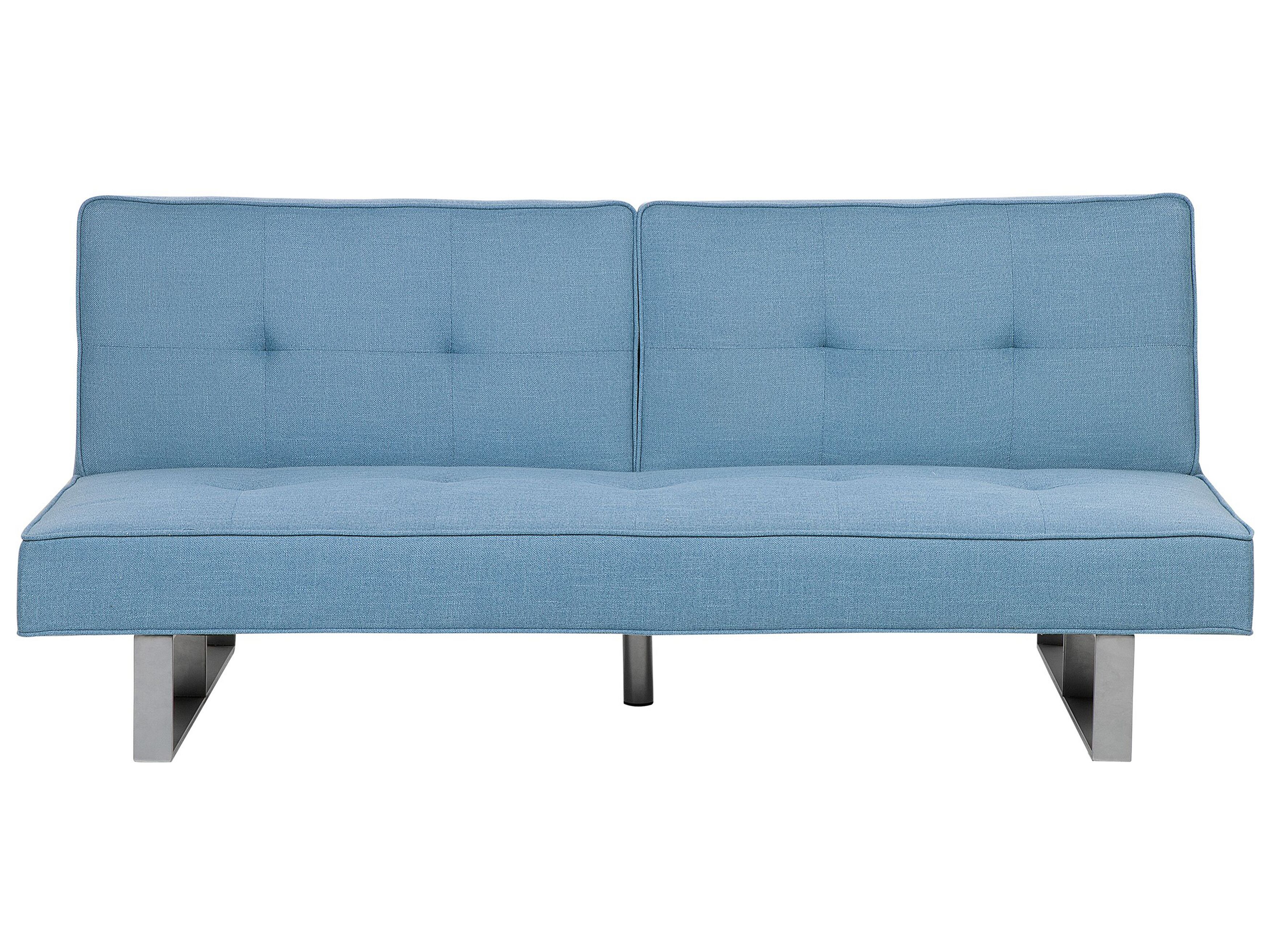 Fabric Sofa Bed Blue DUBLIN Beliani.co.uk