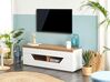 Mueble TV blanco/madera clara 140 x 40 cm CHEVAL_826913