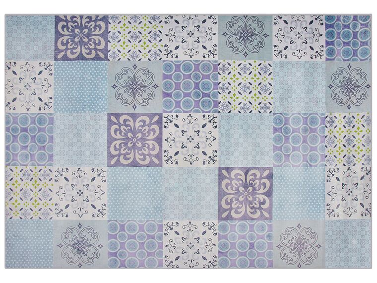 Teppich mehrfarbig 160 x 230 cm  Mosaik-Muster Kurzflor INKAYA_754931