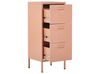 3 Drawer Metal  Storage Cabinet Pink WOSTOK_812082
