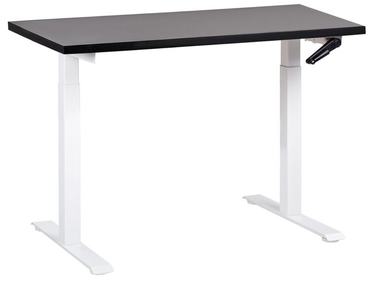 Justerbart skrivbord 120 x 72 cm svart och vit DESTINES_898793