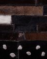 Teppich Kuhfell dunkelbraun 160 x 230 cm geometrisches Muster Kurzflor AKSEKI_764613