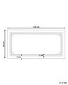 Espejo de pared LED de vidrio plateado 120 x 60 cm AVRANCHES_837502