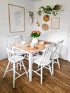 Wooden Dining Table 120 x 75 cm Light Wood and White HOUSTON_817590