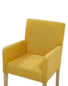 Chaise de salle à manger en tissu jaune ROCKEFELLER_770791