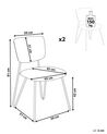 Set of 2 Boucle Dining Chairs Off-White NELKO_884718