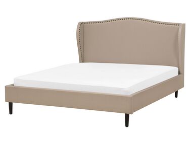 Čalúnená posteľ 160 x 200 cm béžová COLMAR
