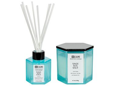 Soy Wax Candle and Reed Diffuser Scented Set Sage Sea Salt CLASSY TINT