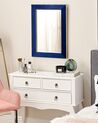 Sametové nástěnné zrcadlo 50 x 70 cm modré LAUTREC_904015