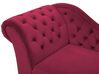 Left Hand Chaise Lounge Velvet Burgundy NIMES_805984