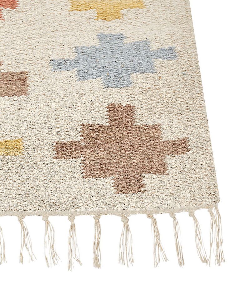 Cotton Kilim Area Rug 200 x 300 cm Multicolour ATAN Beliani.co.uk