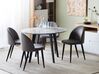 Spisebord ⌀ 110 cm marmor effekt/svart MOSBY_757690