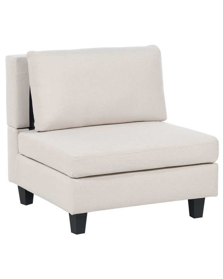 Módulo de cadeira de 1 lugar em tecido branco-creme UNSTAD_893349