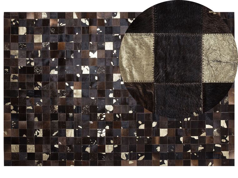 Vloerkleed patchwork bruin 200 x 300 cm BANDIRMA_709234