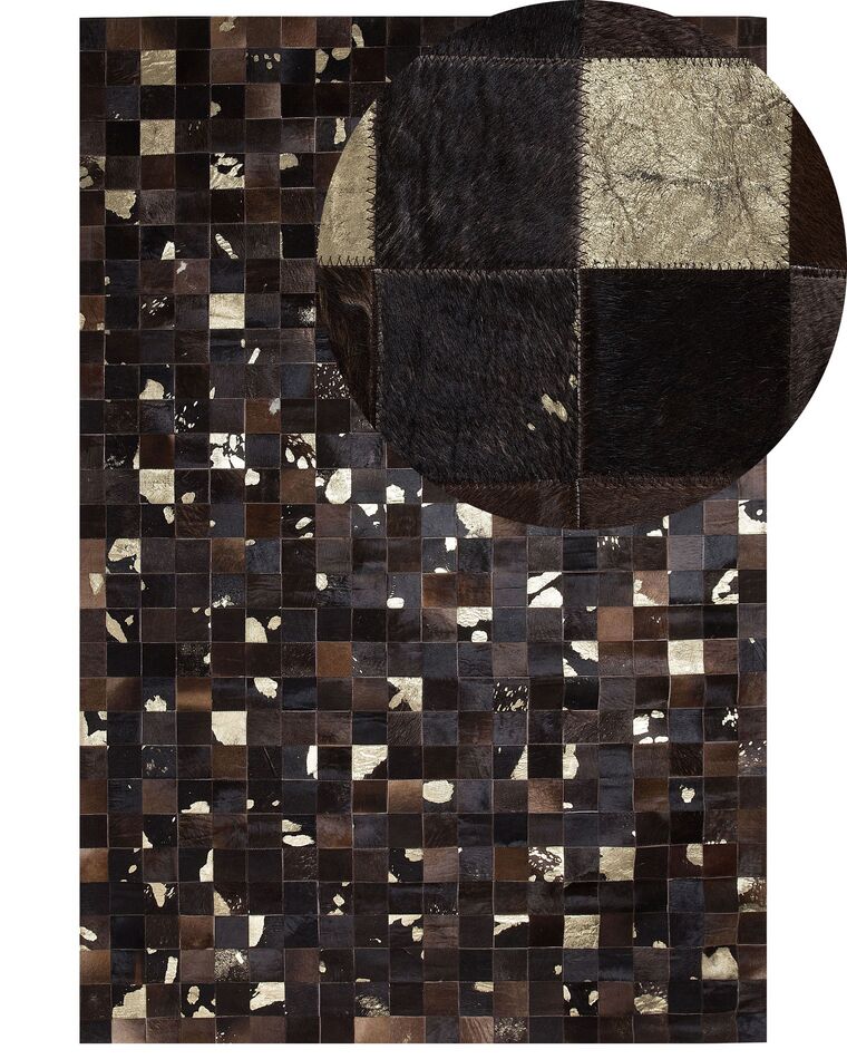 Vloerkleed patchwork bruin 200 x 300 cm BANDIRMA_709234