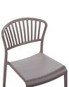 Set of 4 Plastic Dining Chairs Taupe GELA_825385
