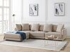 3 Seater Fabric Sofa with Ottoman Beige SIGTUNA_896583