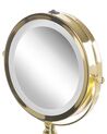 Kosmetikspiegel gold mit LED-Beleuchtung ø 18 cm BAIXAS_813675