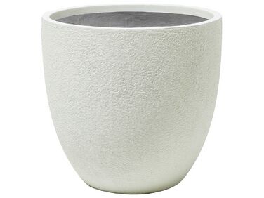 Vaso para plantas em fibra de argila branca creme 55 x 55 x 53 cm KANNIA