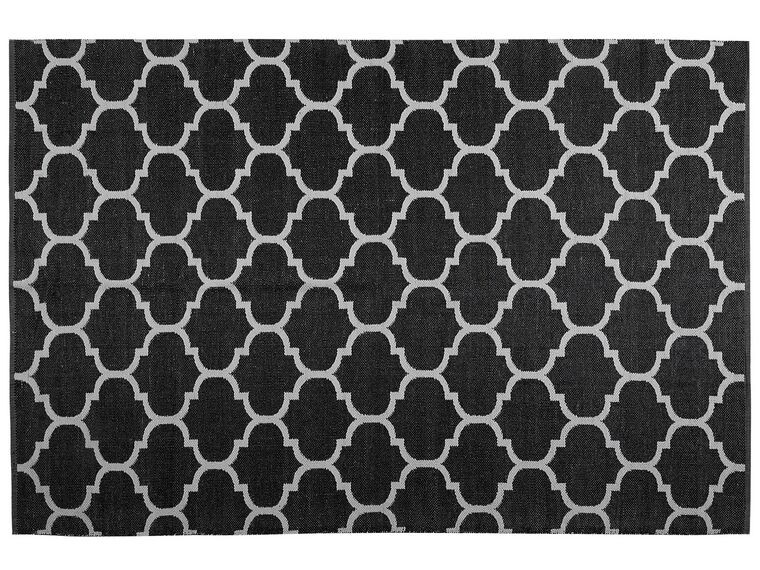 Outdoor Teppich schwarz-weiss 160 x 230 cm zweiseitig Kurzflor ALADANA_733698