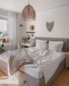 Fabric EU King Size Divan Bed Light Grey MAGNATE_892320