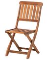 Conjunto de dos sillas de jardín madera de acacia marrón CENTO_691108