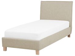 Sänky kangas vaaleanharmaa 90 x 200 cm SENNEZ