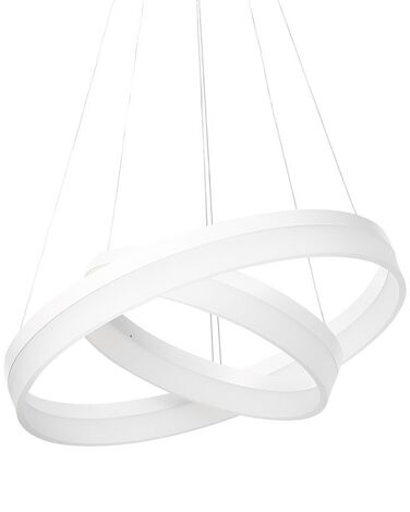 Lampa wisząca LED metalowa biała PUZI 