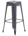 Set of 2 Steel  Stools 76 cm Black with Gold CABRILLO_694350