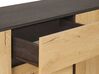 Commode avec 3 tiroirs et 2 compartiments bois clair / noire ELDA_798121