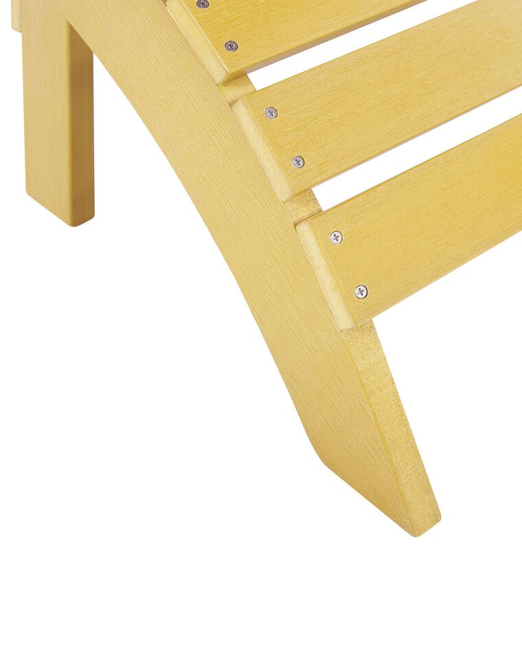 Garden Chair with Footstool Yellow ADIRONDACK Beliani.co.uk