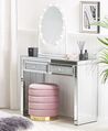 2 Drawer Mirrored Console Table Silver TILLY_809797