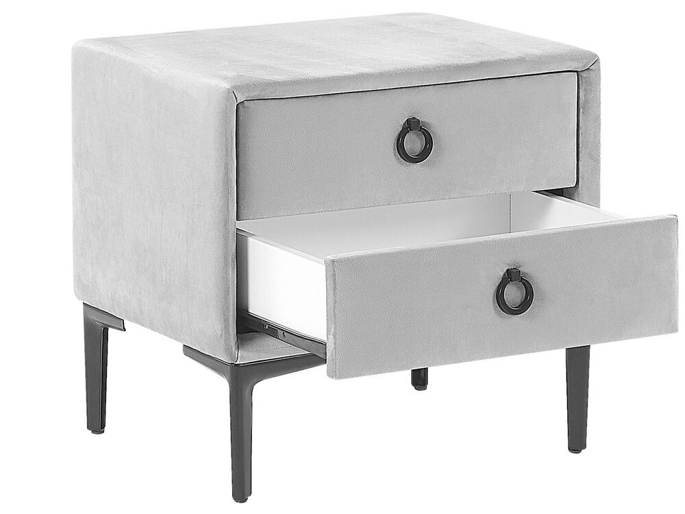 Schlafzimmer komplett Set 3-teilig grau 180 x 200 cm SEZANNE | Beliani.de