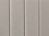 Cama con somier de terciopelo gris pardo 140 x 200 cm LUNAN_803460