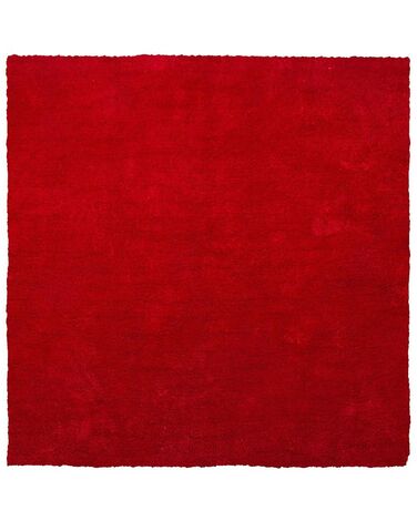 Vloerkleed polyester rood 200 x 200 cm DEMRE